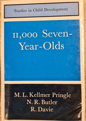 Front cover of the NCB publication 11,000 Seven Year Olds. Title name and authors.