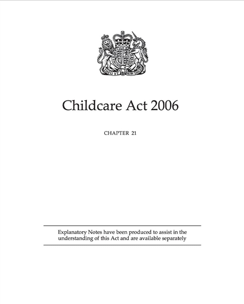 Front page of the Childcare Act 2006